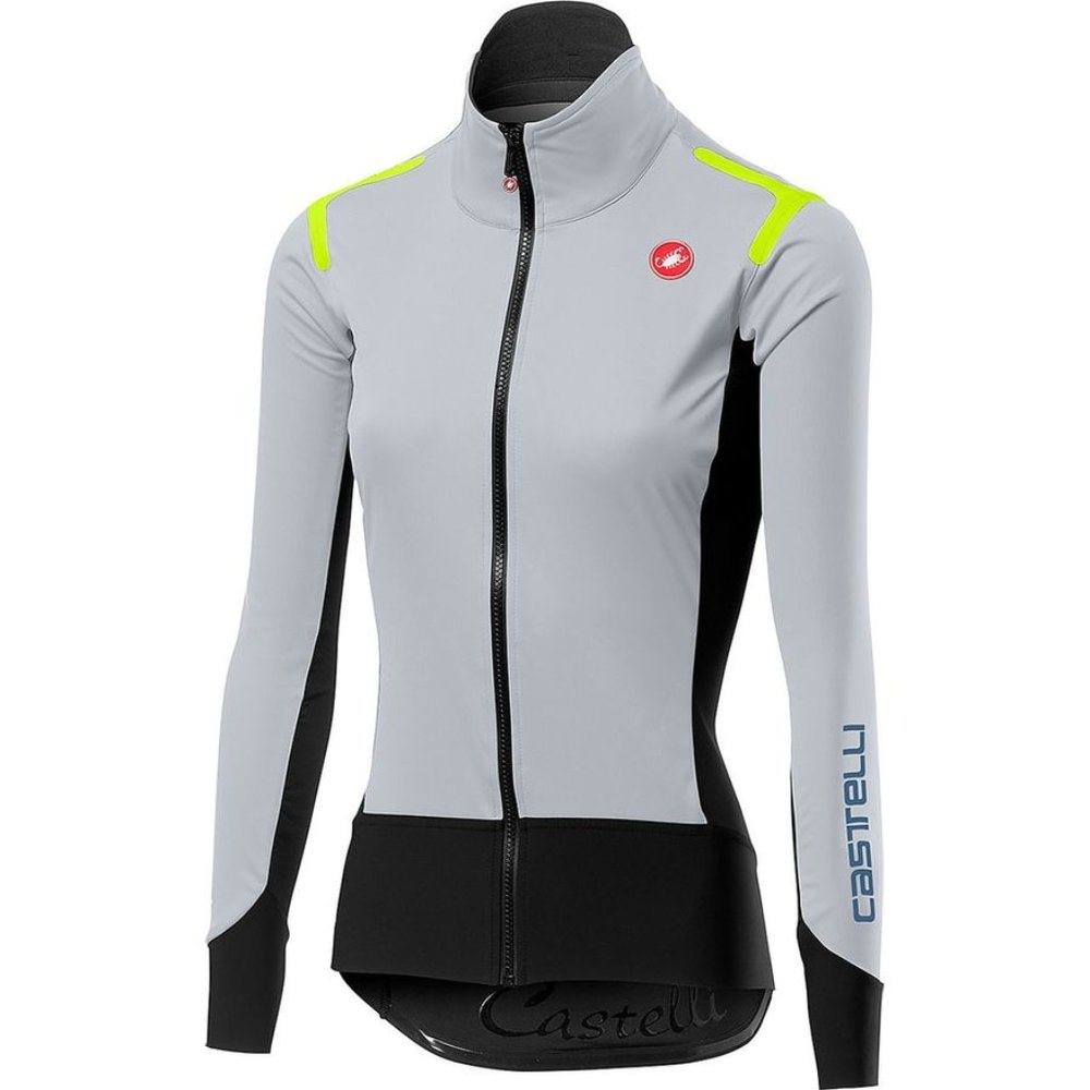 CASTELLI Womans Alpha ROS Cycling Jacket in Light Grey, Small, NEW (MSRP: $350)